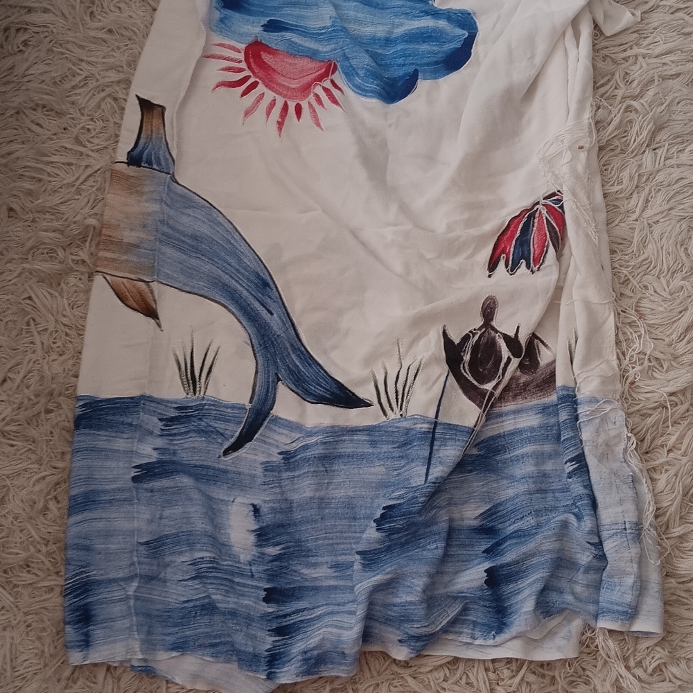 Miss Floriana Shawl, Sarong, Skirt Dolphin Beach Scene - Picture 4 of 7